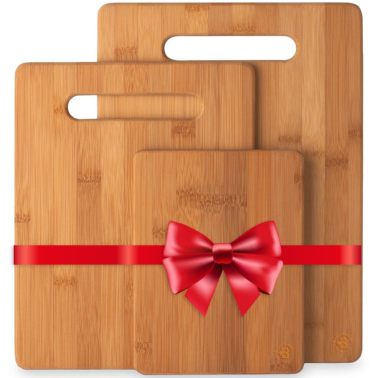 Natural Bamboo 3-Piece Kitchen Cutting Board Set