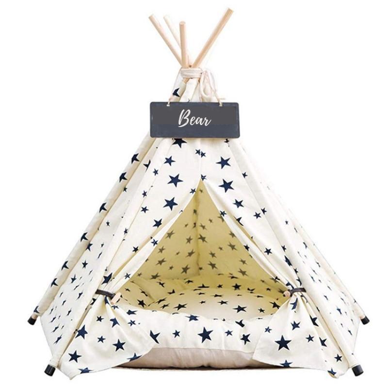 Modern Boho Cat Teepee with Plush Cat Bed Cushion - Western Nest, LLC