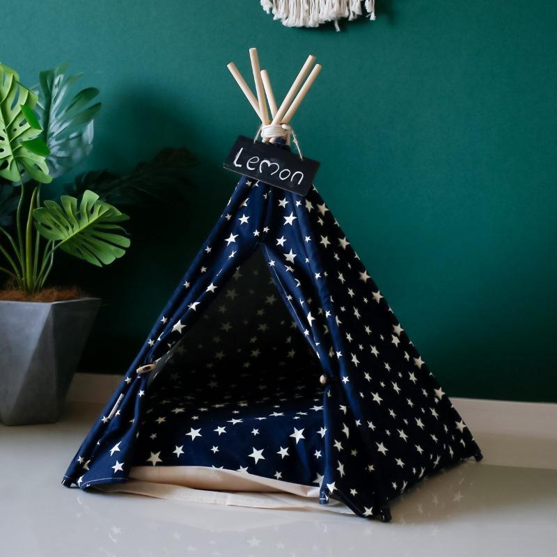 Modern Boho Cat Teepee with Plush Cat Bed Cushion - Western Nest, LLC