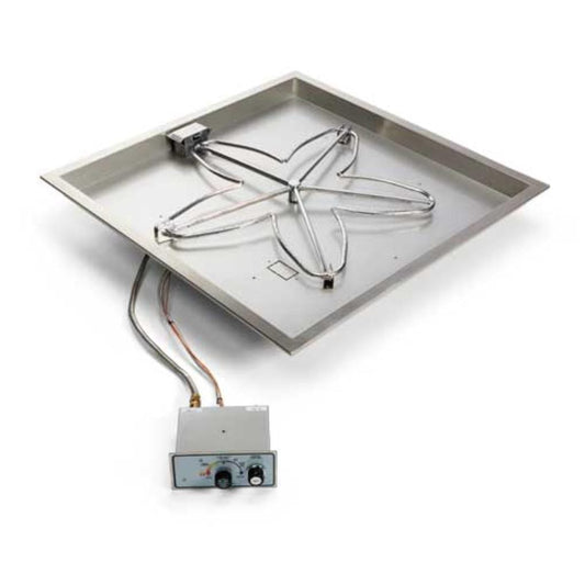 HPC Fire 18" Square Bowl Pan Fire Pit Insert FPPK18-SQBL-FLEX