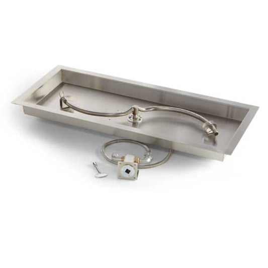 HPC Fire 36" Rectangle S-Burner Bowl Pan FP Insert MLFPK36X14-S-FLEX