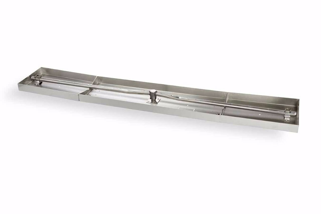 HPC Fire 42 X 14" Pan with SST Torpedo H-Burner made from 304 Stainless Steel - NG TOR-42X14SS-H