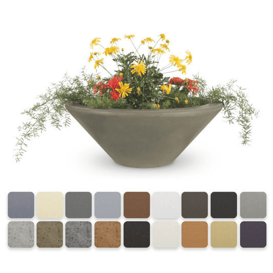 Planter Bowl 24-Inch / Ash The Outdoor Plus Cazo GFRC Concrete Round Planter Bowl