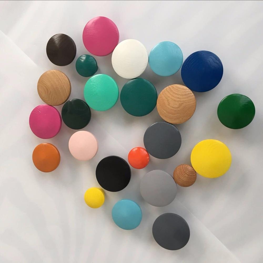 Multicolor Round Wooden Hooks - Western Nest, LLC