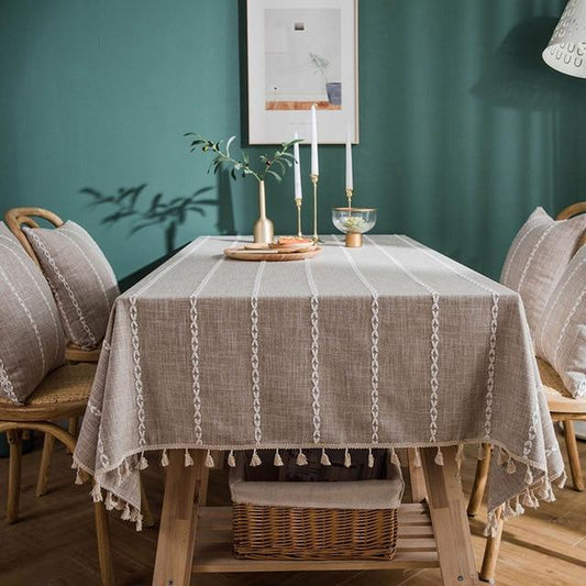 Decorative Table Cloth With Tassels