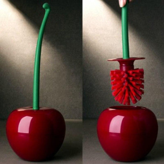 Cherry Toilet Brush and Holder Set