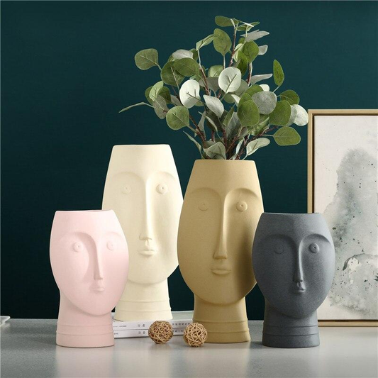 About Face Ceramic Vases - Western Nest, LLC