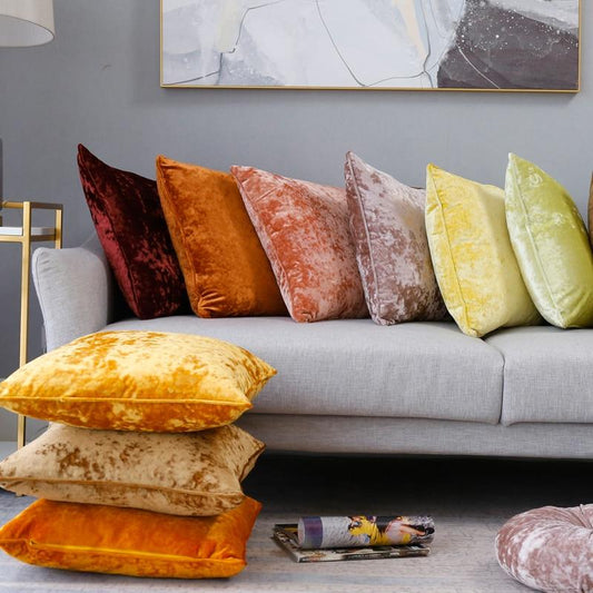 Cora Crushed Velvet Pillow Cover