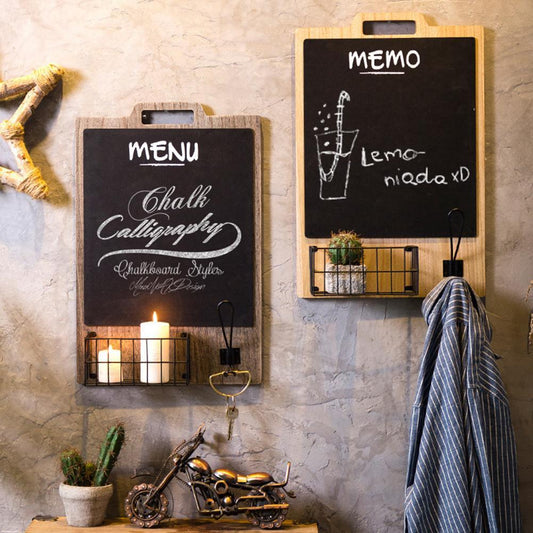 Cecilia Retro Wood Chalkboard