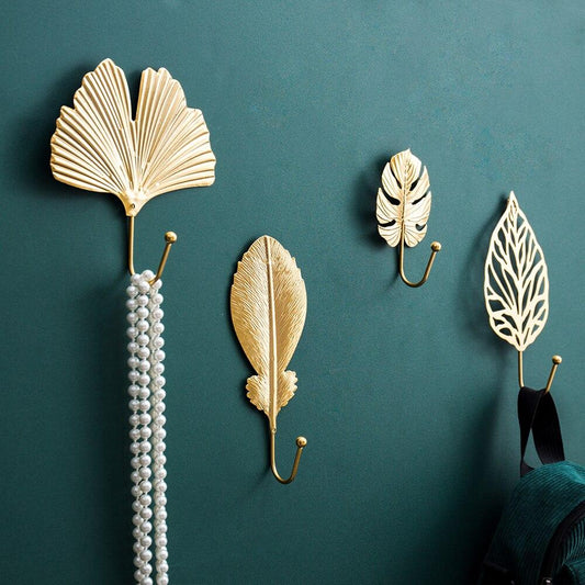 Golden Leaf Metal Hooks