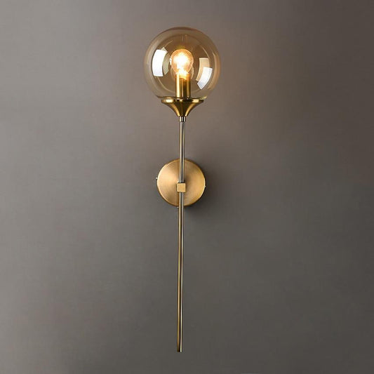 Gold Glass Ball Wall Lamp