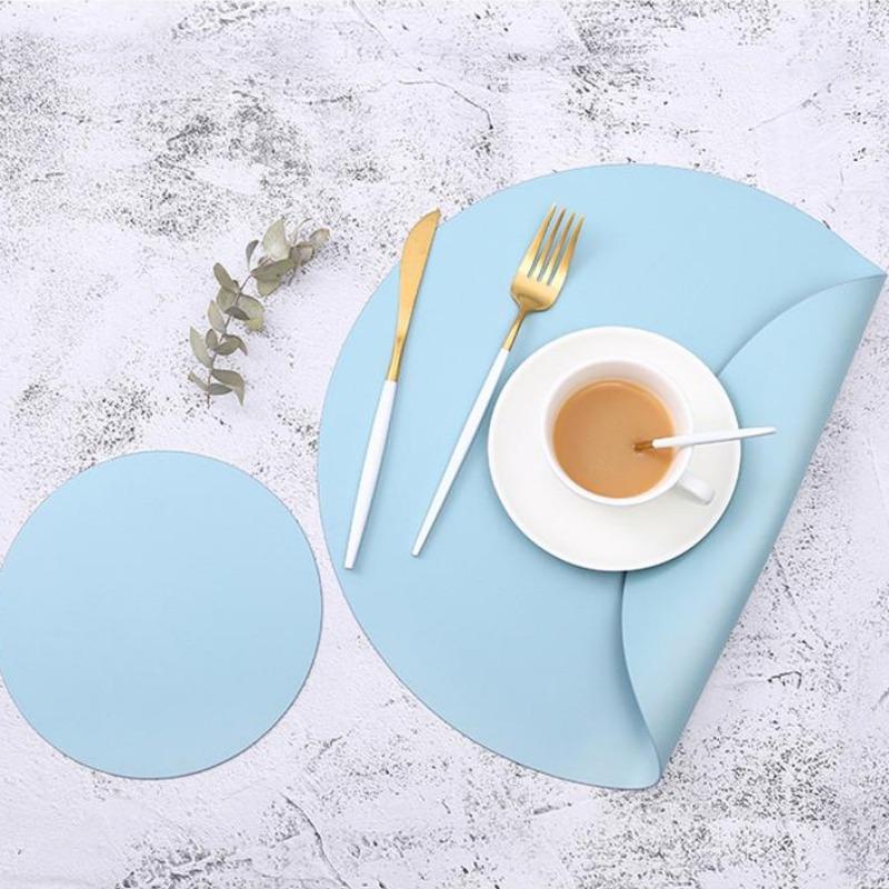 Modern Waterproof PU Leather Placemats and Coasters - Western Nest, LLC