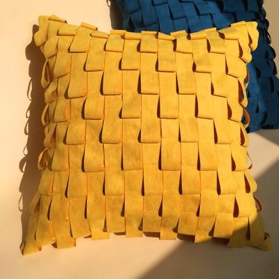 Criss Cross Faux Suede Pillow Cover