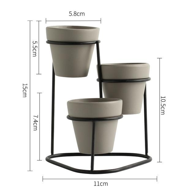 Elora - Modern 3 in 1 Pottery Planters - Western Nest, LLC