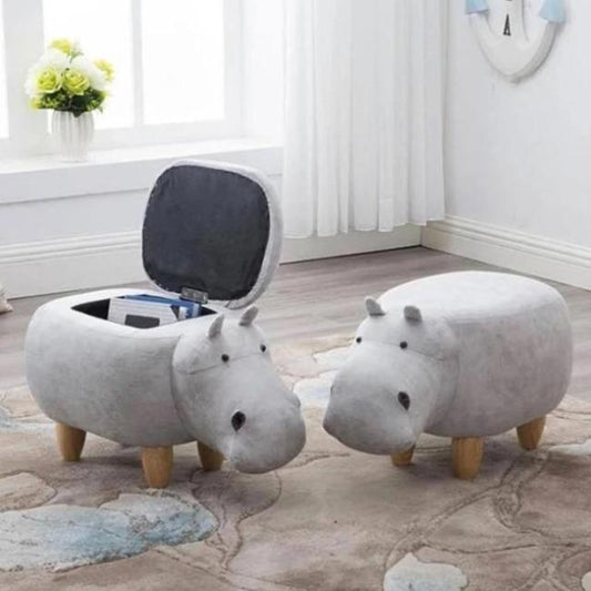 Dondi - Beautiful Hippo Storage Stool - Western Nest, LLC